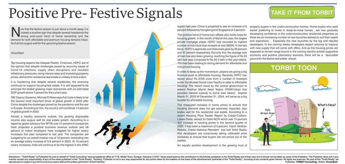 Positive Pre- Festive Signals