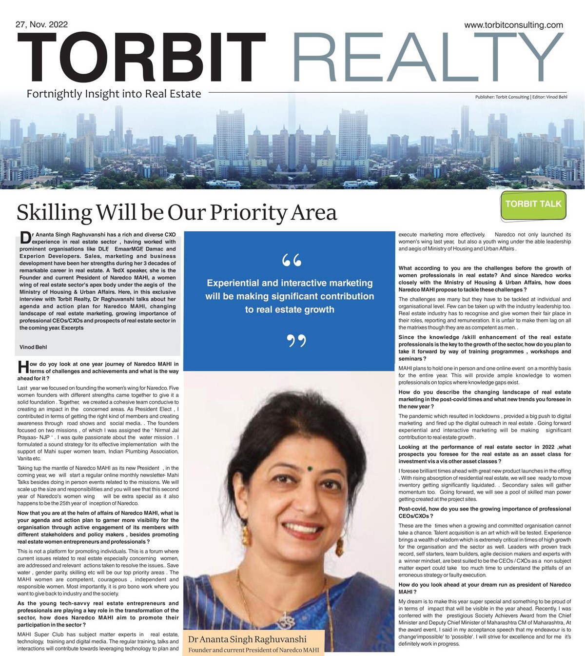 Torbit Realty 27th November 2022 1st Page